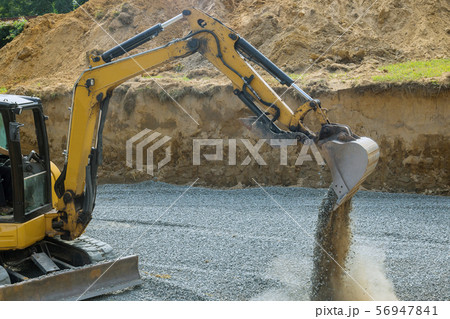 Excavation backfilling stone of foundation Excavation backfilling stone of foundation 56947841