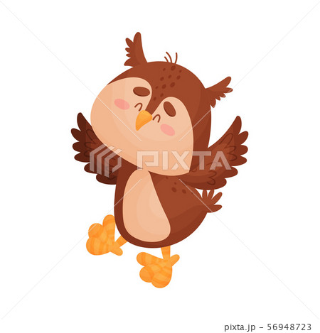 Cartoon owl. Vector illustration on a white background. 56948723