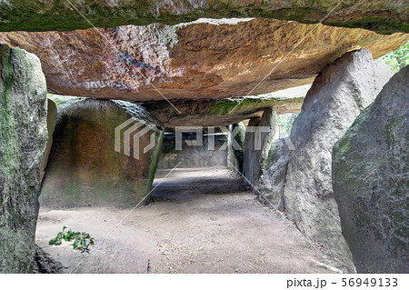 Inside a prehistoric Dolmen La Roche aux Fees Inside a prehistoric Dolmen La Roche aux Fees 56949133