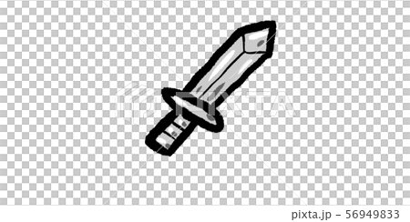 けん,銀,ソード,刀,剣,ゲーム,RPG,イラスト,手書き,手描き,アナログ,シンプル,落書き 56949833