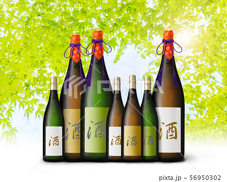 日本酒のボトルイメージ 日本酒のボトルイメージ 56950302