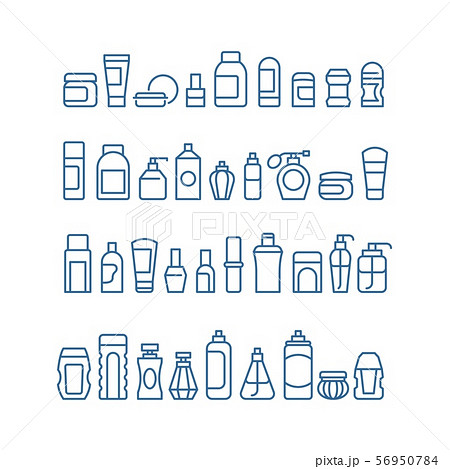 Woman beauty products, cosmetics, body skin care and makeup package vector icons isolated Woman beauty products, cosmetics, body skin care and makeup package vector icons isolated 56950784