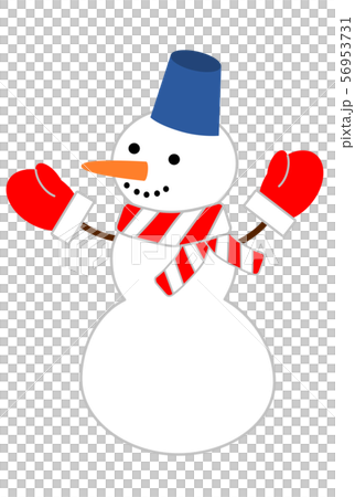 雪ダルマ スノーマン クリスマスのイラスト素材