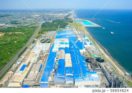 三菱製紙　八戸工場上空 56954824