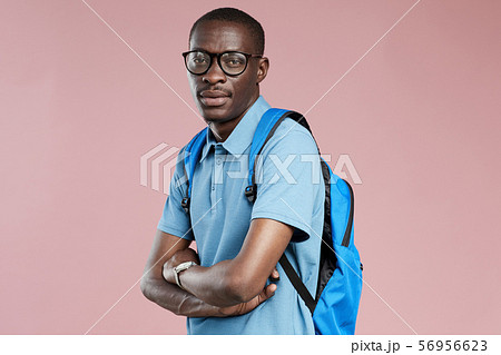 African student with backpack 56956623