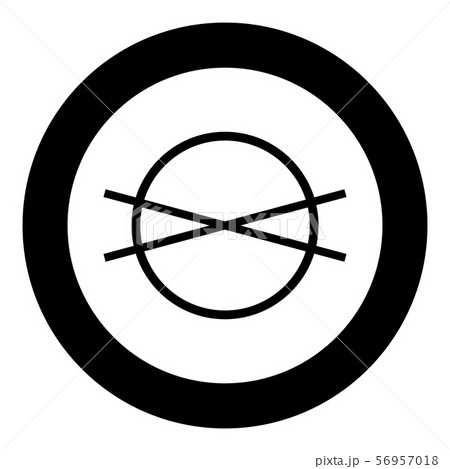 Dry cleaning is prohibited Clothes care symbols Washing concept Laundry sign icon in circle round Dry cleaning is prohibited Clothes care symbols Washing concept Laundry sign icon in circle round 56957018