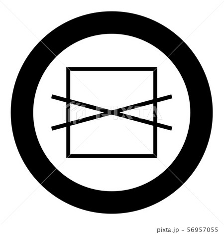 Not drying Clothes care symbols Washing concept Laundry sign icon in circle round black color vector Not drying Clothes care symbols Washing concept Laundry sign icon in circle round black color vector 56957055