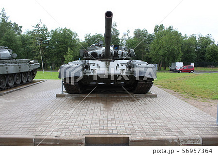 St. Petersburg, Russia-June 2019. Soviet weapons of world war II, exhibition in the Park 56957364