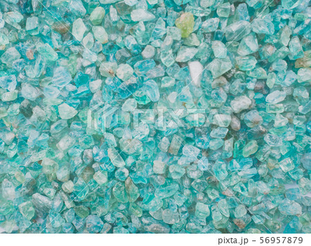 Blue Apatite  nature Mineral Gemstones rough crystals healing group on white background 56957879