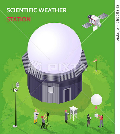 Isometric Meteorological Composition 56959348
