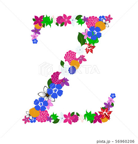 Floral Alphabet Letter Floral Alphabet Letter 56960206