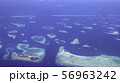 モルディブの海の航空写真 56963242