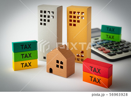 税金　TAX　不動産　ビル　マンション　相続　一戸建て 56963928