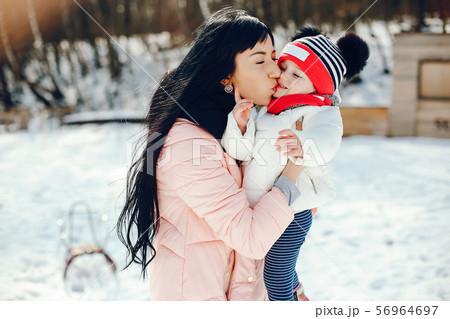 Mother with little daughter Mother with little daughter 56964697