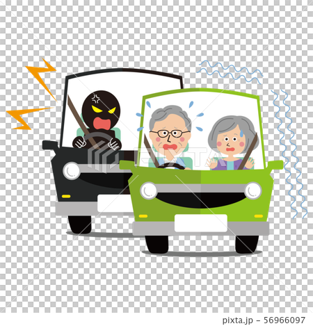 Senior couple driven by strangers Senior couple driven by strangers 56966097