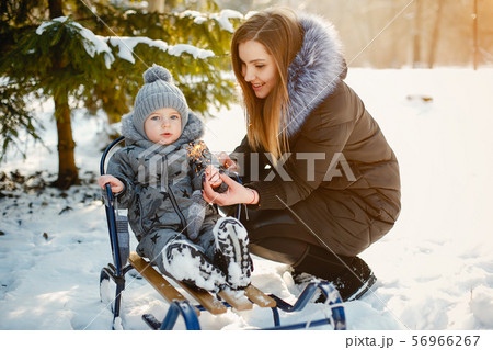 Cute mother with little son Cute mother with little son 56966267