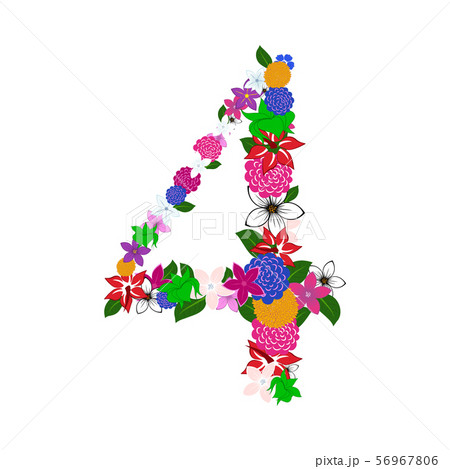 floral numeral 56967806