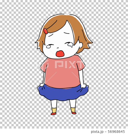 泣いている女の子 56968645