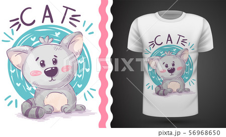 Water color cat - idea for print t-shirt Water color cat - idea for print t-shirt 56968650