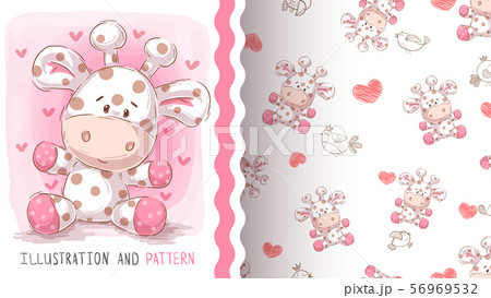 Cute teddy seamless - seamless pattern 56969532