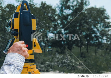 tacheometer for land surveyor. theodolite equipment for geodetic survey 56970958