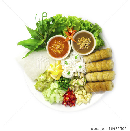 Vietnamese Pork Ball Wraps (Nam Neung) with 56972502