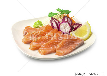Salmon sashimi Japanese food style appetizer 56972505