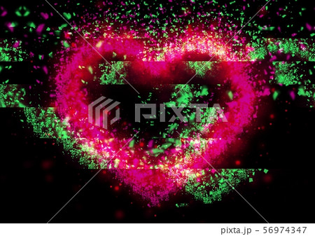 光輝く抽象的なハート 光輝く抽象的なハート 56974347