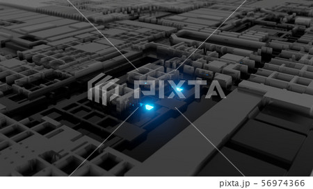 3d render Abstract Technology Background With Cubes 3d render Abstract Technology Background With Cubes 56974366