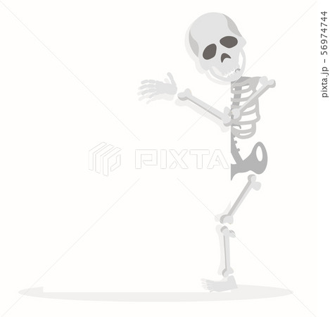 skeleton cartoon character hold a blank sign 56974744
