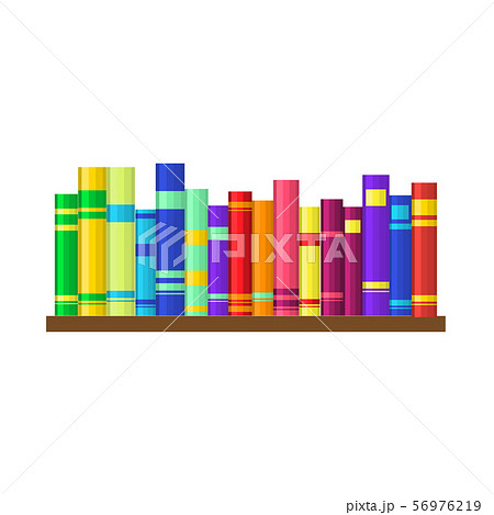 Shelf with colorful books 56976219
