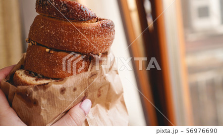 Trdelnik - traditional Czech sweet pastry sold in the streets of Prague Trdelnik - traditional Czech sweet pastry sold in the streets of Prague 56976690