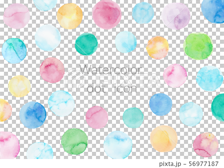 手描き水彩イラスト 水玉 56977187