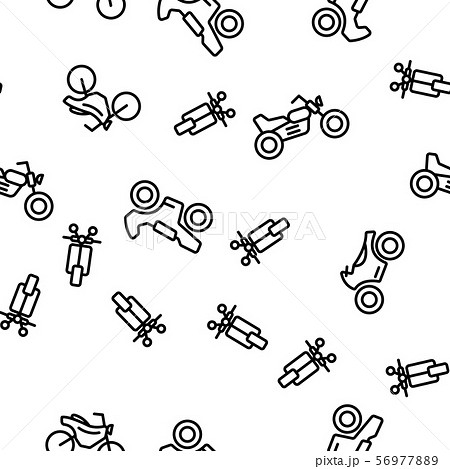 Motorbike Seamless Pattern Vector 56977889