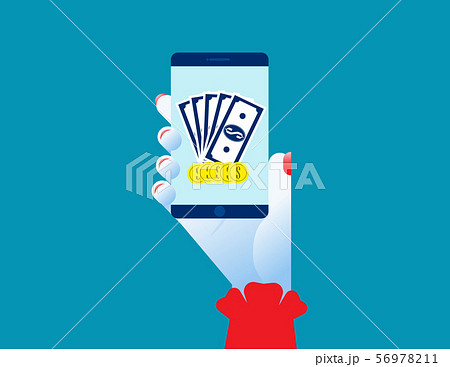 Money transfer transaction, Concept online payment Money transfer transaction, Concept online payment 56978211