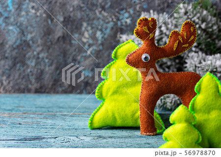 Christmas fir tree toy made of felt Christmas fir tree toy made of felt 56978870