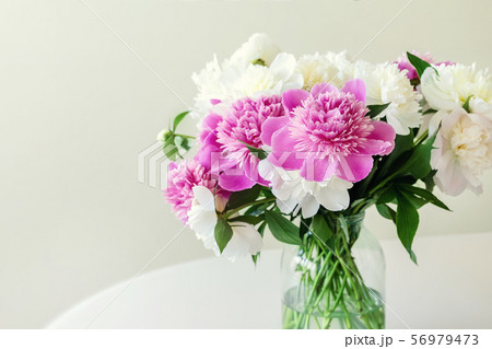 Close-up bouquet of fresh big pink, white and Close-up bouquet of fresh big pink, white and 56979473