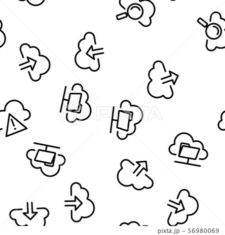 Cloud Service Seamless Pattern Vector Cloud Service Seamless Pattern Vector 56980069