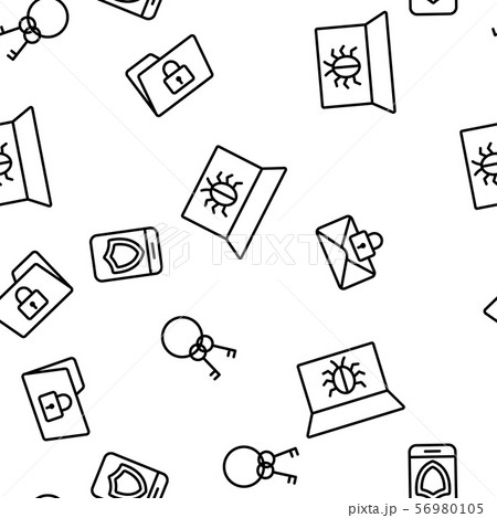 Cyber Security Vector Seamless Pattern 56980105