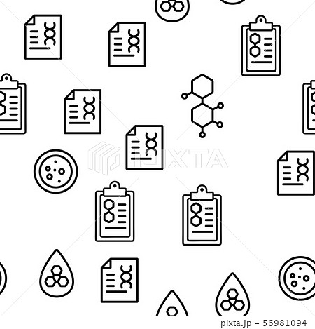 Biomaterials, Medical Analysis Vector Seamless Pattern Biomaterials, Medical Analysis Vector Seamless Pattern 56981094