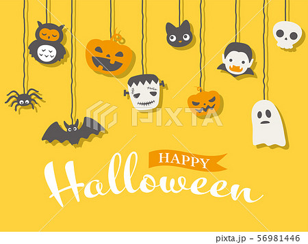 ハッピーハロウィン グリーティングカードのイラスト素材 ハッピーハロウィン グリーティングカードのイラスト素材