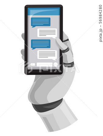 Robot Hand Chatbot Illustration 56984280