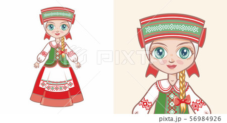 Belarusian girl in national costume Belarusian girl in national costume 56984926