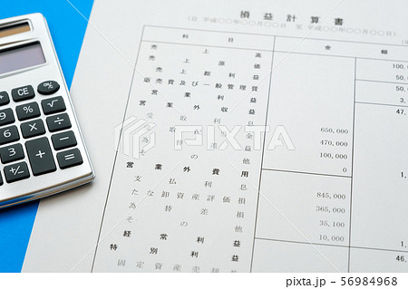 貸借対照表 決算書 ビジネス書類 経理 イメージ 貸借対照表 決算書 ビジネス書類 経理 イメージ 56984968