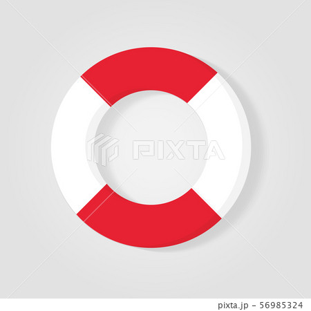 White and red Lifebuoy icon, equipment of rescuers to save drowning people, vector graphic deign White and red Lifebuoy icon, equipment of rescuers to save drowning people, vector graphic deign 56985324