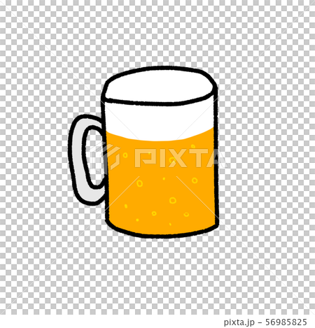 ビールジョッキに入ったビールのイラスト ビールジョッキに入ったビールのイラスト 56985825
