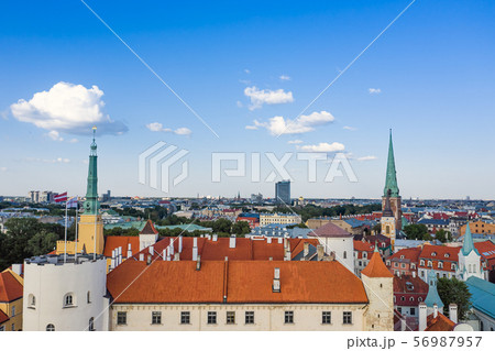 The panoramic views of Riga and Riga castle 56987957