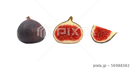 Close up ripe fig fruits isolated on white Close up ripe fig fruits isolated on white 56988362