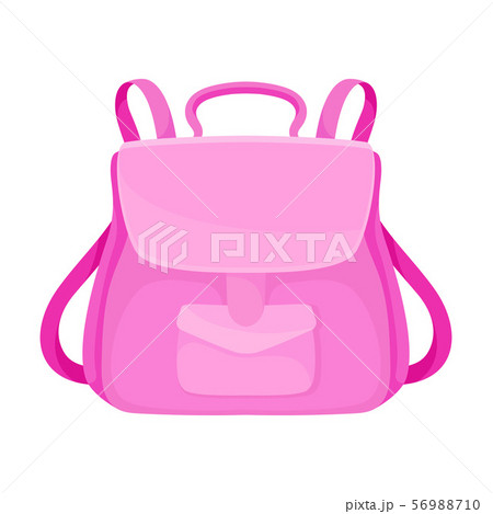 Pink backpack. Vector illustration on a white background. 56988710
