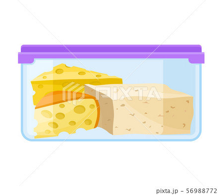 ontainer with cheese under a purple lid. Vector illustration on a white background. ontainer with cheese under a purple lid. Vector illustration on a white background. 56988772